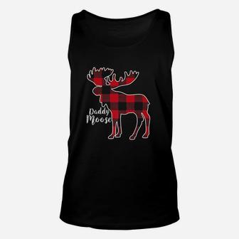 Daddy Moose Red Plaid Buffalo Matching Family Pajama Unisex Tank Top | Crazezy AU