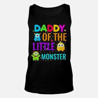 Daddy Of The Little Monster Birthday Family Monster Unisex Tank Top | Crazezy CA