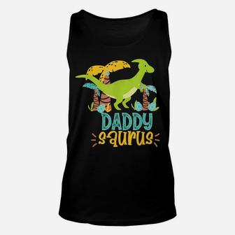 Daddy Saurus Rex Dinosaur Kids Unisex Tank Top | Crazezy DE