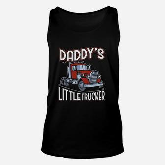 Daddys Little Trucker Driver Unisex Tank Top | Crazezy