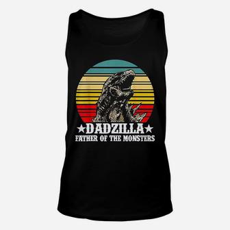Dadzilla Father Of The Monsters Dinosaur Unisex Tank Top | Crazezy