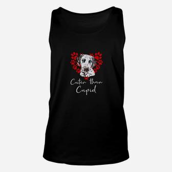 Dalmatian Dog Cuter Than Cupid Valentines Day Unisex Tank Top - Monsterry