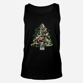 Dalmatian Noel Xmas Tree Cool Christmas Dog Love Unisex Tank Top - Monsterry