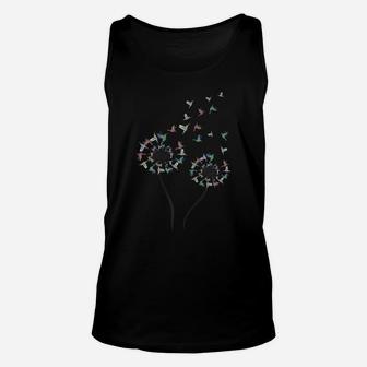 Dandelion Flower Hummingbird Shirt Hummingbird Lover Gifts Unisex Tank Top | Crazezy CA