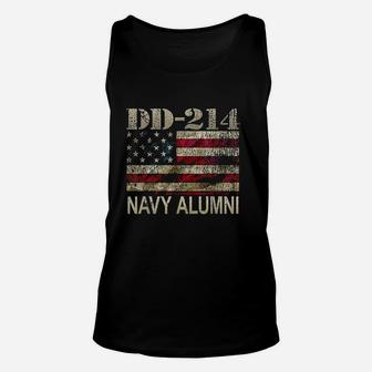 Dd214 Us Navy Alumni Vintage American Flag Unisex Tank Top | Crazezy