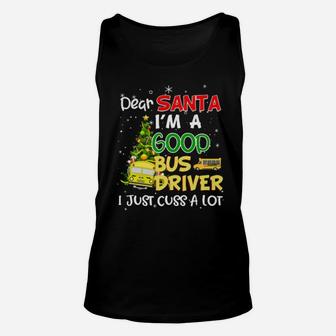 Dear Santa I Am A Good Bus Driver Unisex Tank Top - Monsterry AU