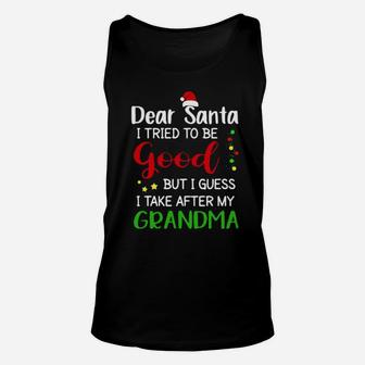 Dear Santa I Tried To Be Good Unisex Tank Top - Monsterry UK