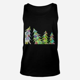 Decorated Xmas Trees Unisex Tank Top - Monsterry AU