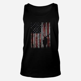 Deer Hunting American Flag Gift For Whitetail Buck Hunters Unisex Tank Top | Crazezy CA