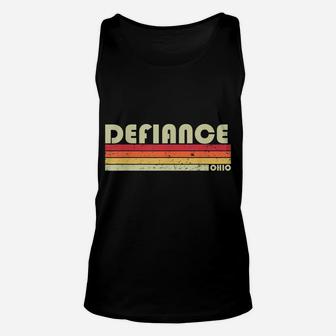 Defiance Oh Ohio Funny City Home Roots Gift Retro 70S 80S Unisex Tank Top | Crazezy