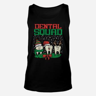 Dental Squad Christmas Teeth Reindeer Santa Dentist Gift Unisex Tank Top | Crazezy