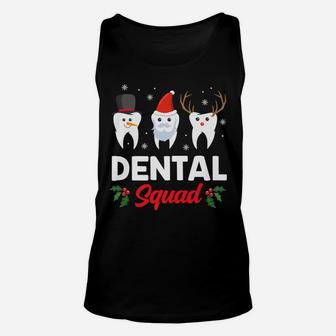Dental Squad Clothing Holiday Gift Funny Christmas Dentist Unisex Tank Top | Crazezy AU