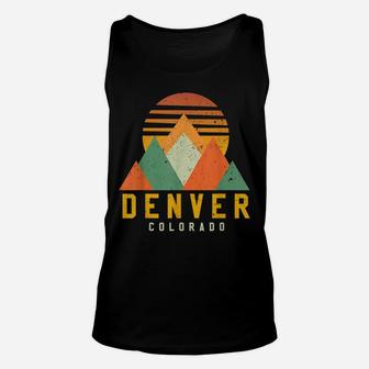 Denver Colorado - Vintage Retro Mountains Souvenir Gift Unisex Tank Top | Crazezy DE