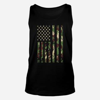 Desert Camo American Flag Military Tactical Camouflage Usa Unisex Tank Top | Crazezy