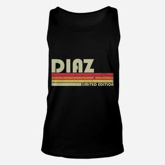 Diaz Surname Funny Retro Vintage 80S 90S Birthday Reunion Unisex Tank Top | Crazezy
