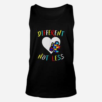 Different Not Less For Autistic Unisex Tank Top | Crazezy CA