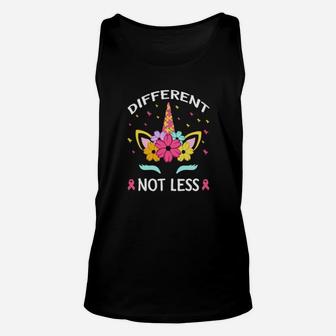 Different Not Less Unicorn Autism Awareness Unisex Tank Top - Monsterry