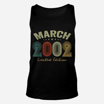 Distressed March 2002 19Th Birthday Retro 19 Years Old Unisex Tank Top - Monsterry DE