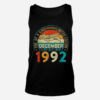 Distressed Vintage Awesome Since December 1992 28 Years Old Unisex Tank Top - Monsterry AU