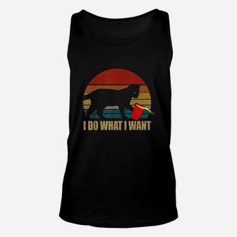 Do What I Want Black Cat Red Cup Unisex Tank Top | Crazezy CA