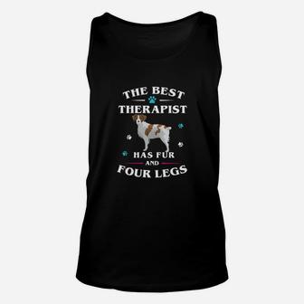 Dog Brittany Spaniel Dog The Best Therapist Has Fur And Four Legs Dog Lover Unisex Tank Top - Monsterry DE