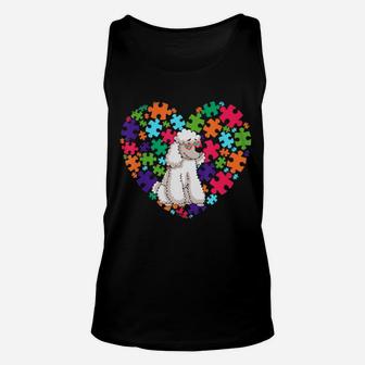Dog Dad Dog Mom Gifts Autism Awareness Poodle Unisex Tank Top - Monsterry