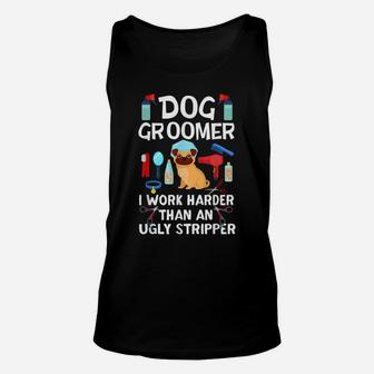 Dog Groomer Offensive Humor Dog Grooming Funny Quote Unisex Tank Top | Crazezy CA