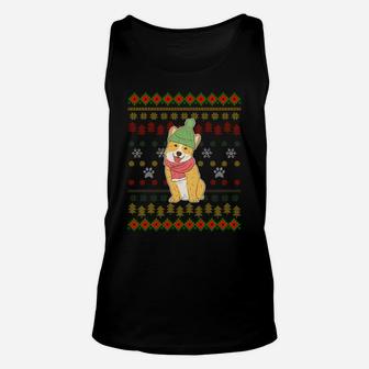 Dog Lover Cute Corgi Christmas Sweatshirt Unisex Tank Top | Crazezy