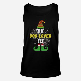 Dog Lover Elf Family Matching Group Christmas Costume Unisex Tank Top | Crazezy UK