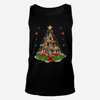 Dog Lover German Shepherd Christmas Tree Xmas Party Gift Sweatshirt Unisex Tank Top | Crazezy AU