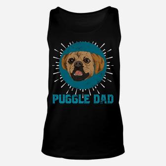 Dog Owner Fathers Day Puggle Dad Dog Lover Men Puggle Unisex Tank Top | Crazezy CA