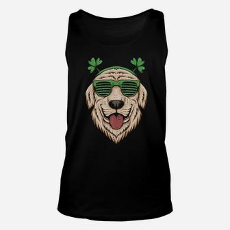 Dog Saint Patrick Day Labrador Retriever Eyeglasses St Patty Unisex Tank Top - Monsterry UK