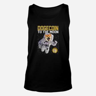 Dogecoin To The Moon Cryptocurrency Unisex Tank Top - Monsterry AU