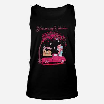 Dogs You Are My Valentine Unisex Tank Top - Monsterry AU