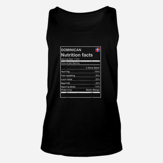 Dominican Nutrition Facts Unisex Tank Top | Crazezy UK