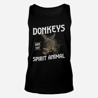 Donkeys Farm Spirit Animal, Funny Graphic Print Unisex Tank Top | Crazezy