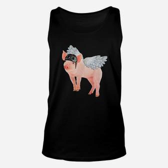 Dont Ever Stop Believing Pig Pink Flying Pig Unisex Tank Top | Crazezy