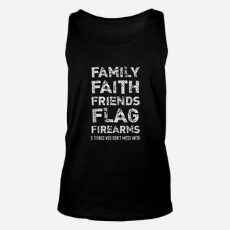 Dont Mess With 5 Family Faith Friends Flag Unisex Tank Top | Crazezy CA