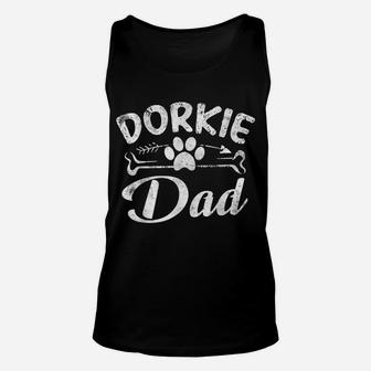 Dorkie Dad Funny Dog Owner Pet Lover Daddy Cool Father Gift Unisex Tank Top | Crazezy