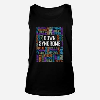 Down Syndrome Awareness Words Unisex Tank Top - Thegiftio UK