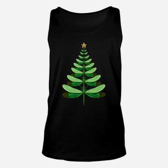 Dragonfly Christmas Tree Xmas Dragonflies Bugs Insects Gift Sweatshirt Unisex Tank Top | Crazezy