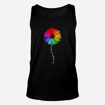 Dream Without Fear Love Without Limits Daisy Rainbow Unisex Tank Top | Crazezy