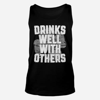 Drinks Well With Others St Patrick Day Gift Shirt Unisex Tank Top | Crazezy CA