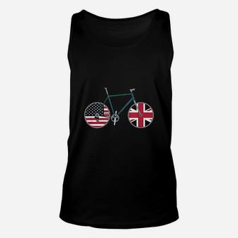 Dual Citizen Cycling Usa United Kingdom Dual Citizenship Unisex Tank Top | Crazezy