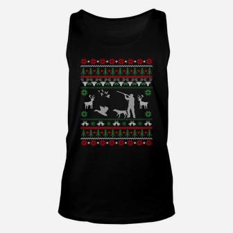Duck Hunting Ugly Christmas Sweatshirt Hunter Christmas Gift Unisex Tank Top | Crazezy CA