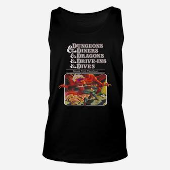 Dungeons & Diners & Dragons & Drive-Ins & Dives Unisex Tank Top | Crazezy UK