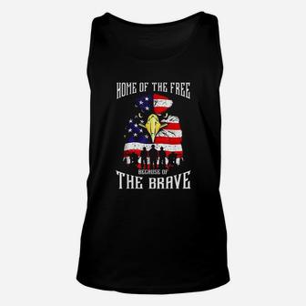 Eagle American Flag Military Veterans Patriotic Brave Unisex Tank Top | Crazezy AU