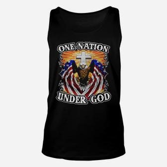 Eagles American Flag One Nation Under God Unisex Tank Top - Monsterry AU