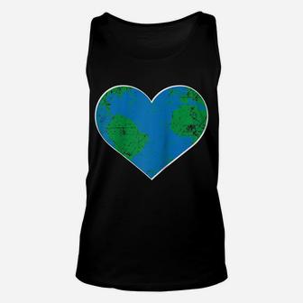 Earth Heart Shirt Earth Day Gift Raglan Baseball Tee Unisex Tank Top | Crazezy UK