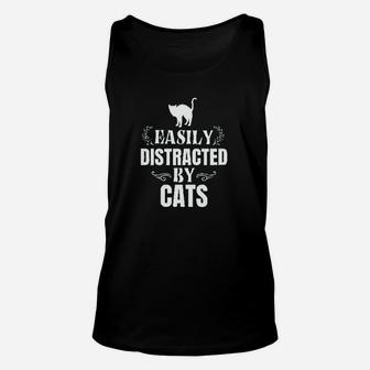 Easily Distracted By Cats Unisex Tank Top | Crazezy DE